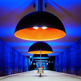 Westfriedhof underground station in Munich.