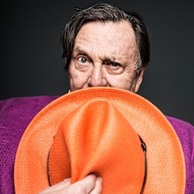 Portrait of Barry Humphries promoting the Adelaide Cabaret Festival in 2015.