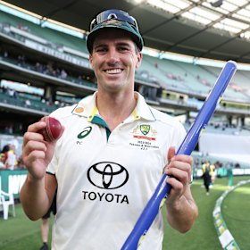 Skipper Pat Cummins capped a brilliant display with 10 wickets for Australia in the win over Pakistan.