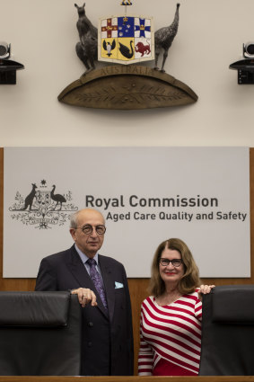 Royal commissioners Tony Pagone, QC, and Lynelle Briggs. Their report  contained thousands of pages (eight volumes) exposing the shocking neglect and abuse of elderly Australians receiving aged care - and 148 recommendations to fix the system.