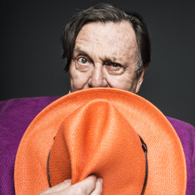 Portrait of Barry Humphries promoting the Adelaide Cabaret Festival in 2015.