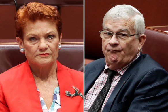 Pauline Hanson and Brian Burston.