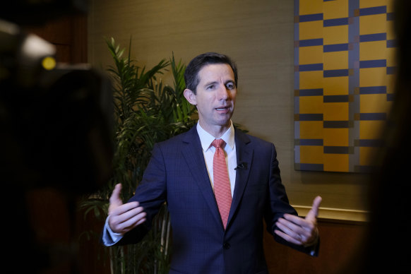 Simon Birmingham was the last Coalition minister to visit Beijing in November 2019. 