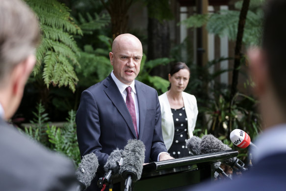 Queensland Chief Health Officer John Gerrard and Health Minister Yvette D’Ath.