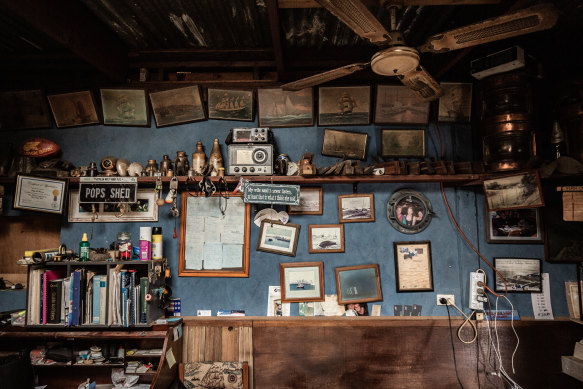 Phil McAdam’s shed in Williamstown. 