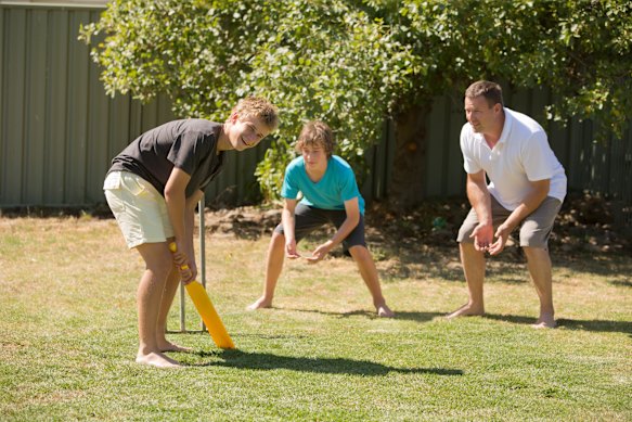 A game of backyard cricket can be a great circuit breaker when conversations get difficult.