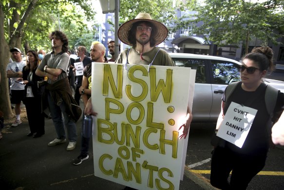 Protester Beau Jaco, 26 of Enmore, said Danny Lim was “just trying to do his own thing”.