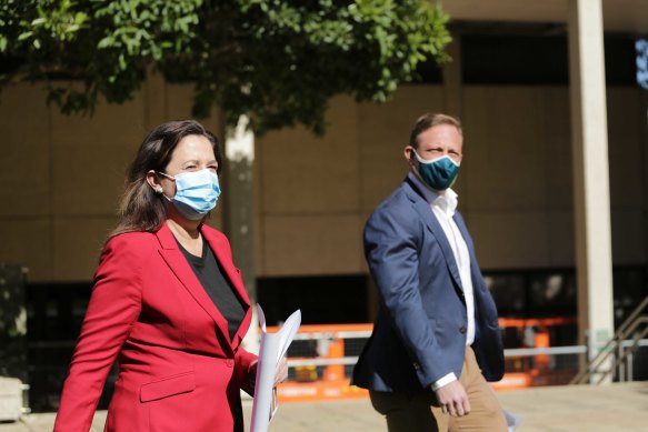 Queensland Premier Annastacia Palaszczuk and Deputy Premier Steven Miles.