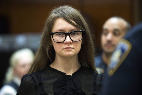   Anna Sorokin, who claimed to be a German heiress, during her trial on grand larceny and theft of services charges, April 25, 2019, in New York.  