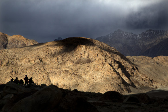 The treacherous terrain of the Ladakh region.
