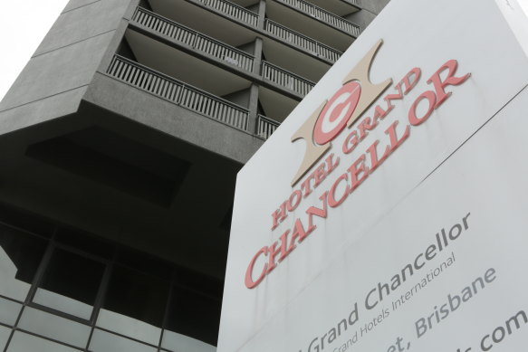 The Hotel Grand Chancellor in Brisbane has evacuated in January after a cleaner tested positive. 
