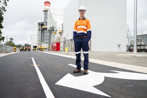 EnergyAustralia CEO Mark Collette at the Tallawarra B gas-fired power station.