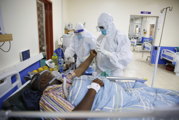 The intensive care unit of the hospital in Machakos, Kenya. Africa, whose 1.3 billion people account for 18 per cent of the global population, has received less than 2 per cent of all vaccine doses administered globally. 