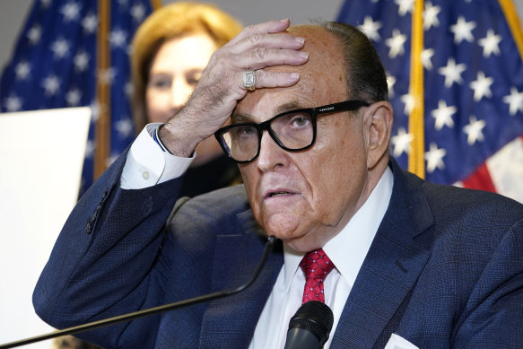 Former New York Mayor Rudy Giuliani was a key lawyer for Trump during efforts to overturn the 2020 election results.