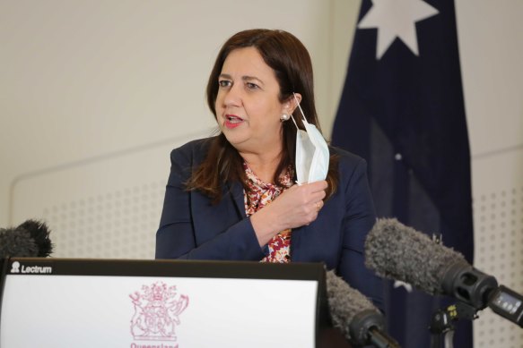 Queensland Premier Annastacia Palaszczuk denied the decision to avoid a lockdown had anything to do with the NRL grand final.