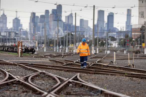 Trains from Melbourne Airport to the city will eventually run through the Tottenham rail yards.