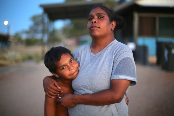 Dujuan Hoosan and his mother Megan.