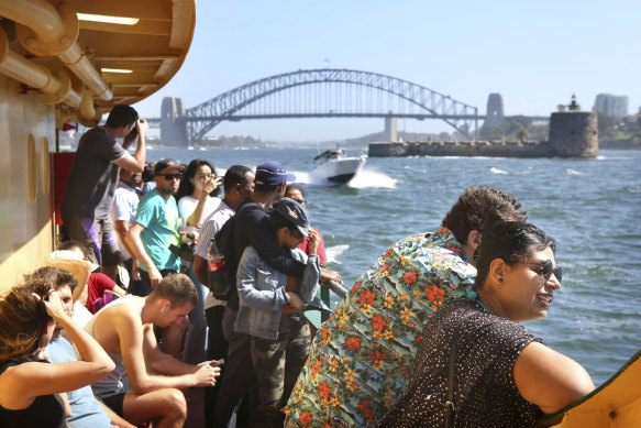 The government cites too much crowding on Sydney's ferries on Sundays as a reason to hike the fare cap. 