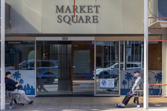 Market Square in central Geelong. 