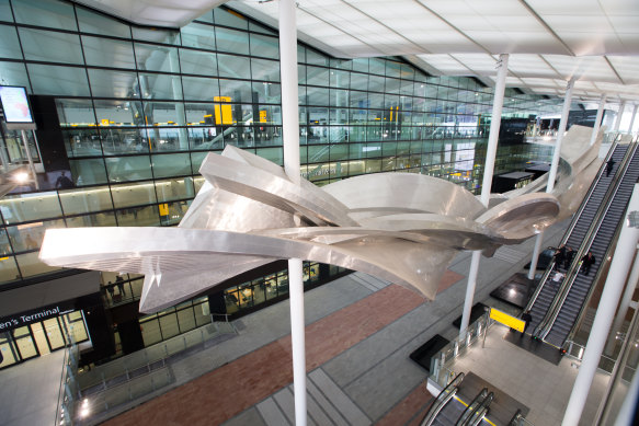 The sculpture Slipstream at Terminal 2.