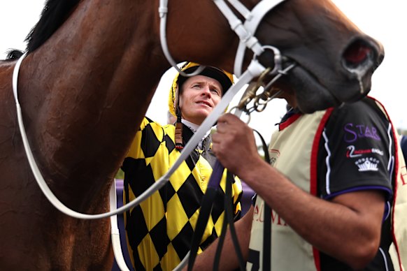 James McDonald after Autumn Glow’s win.