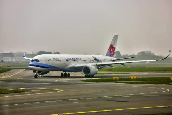 A China Airlines Airbus A350.