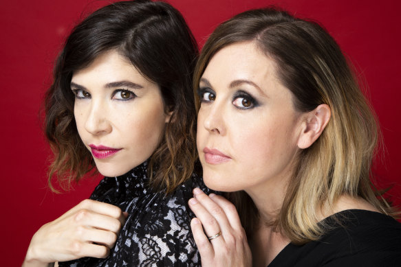 Sleater-Kinney's Carrie Brownstein (left) and Corin Tucker.