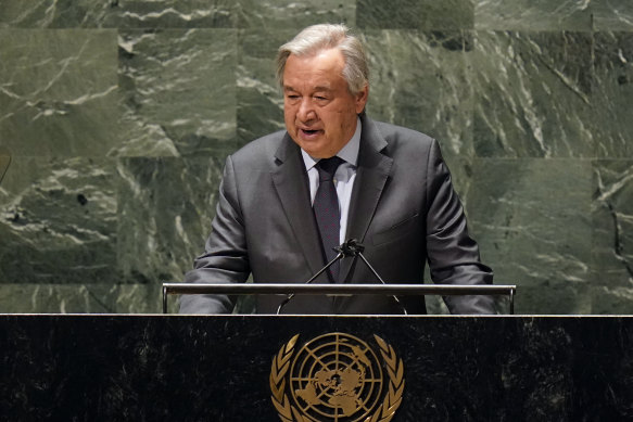 UN Secretary-General Antonio Guterres.