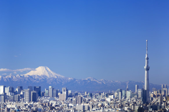 The SkyTree towers above Tokyo.