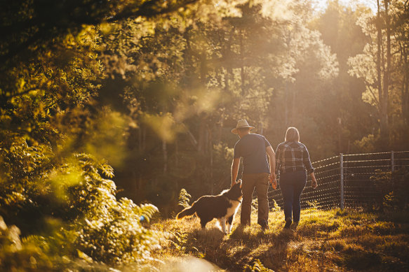 Rick and Liz Mahnken produce some of Tasmania’s best beef as well as maintaining a wildlife corridor for rare animals.