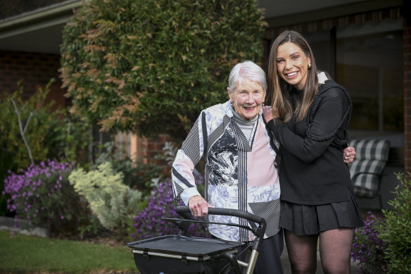 Marita and her granddaughter Ashlee McNamara. “When she was little, she’d do what she was told,” says Marita.