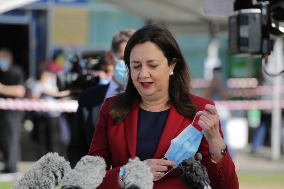 Queensland Premier Annastacia Palaszczuk has apologised for letting an NRL charter flight into the state.
