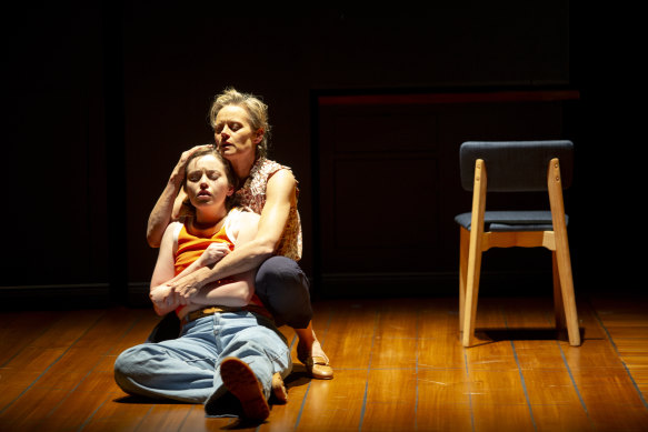 Max Mckenna and Nadine Garner star in The Almighty Sometimes at Melbourne Theatre Company.