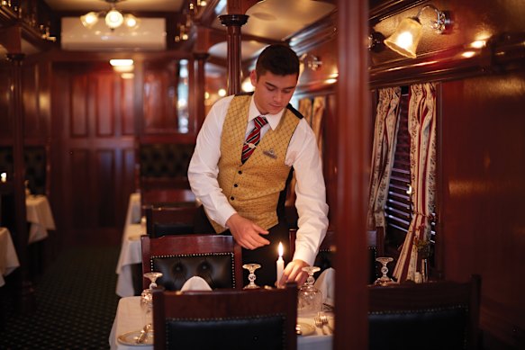 Meals on board are  delivered with orchestral precision by impeccable waitstaff.