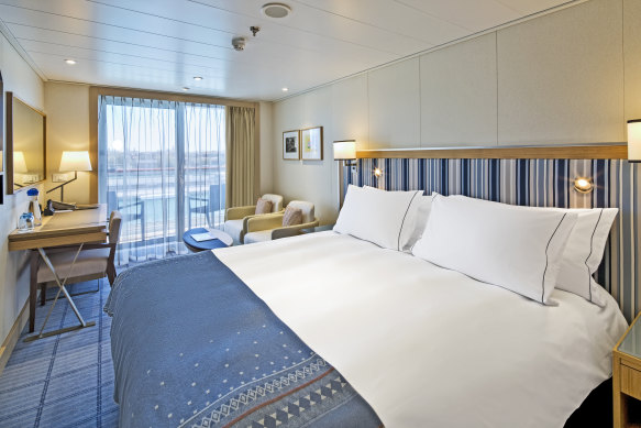 A deluxe verandah stateroom.