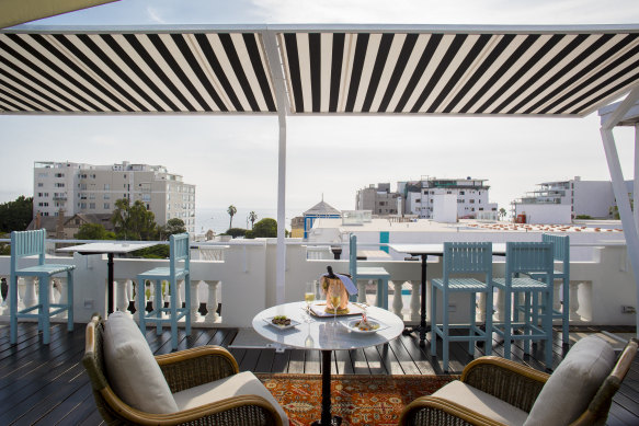 Rooftop at Hotel B, an art hotel within a historic building