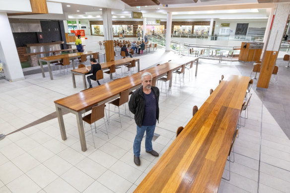 Ratepayers Geelong spokesman Peter Mitchell at Market Square Shopping Centre.