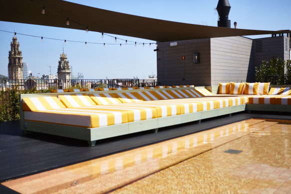 The rooftop terrace offers a plunge pool and chimney pots.