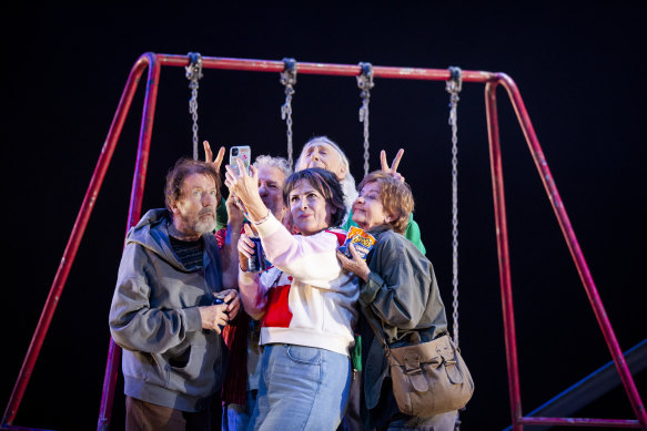 Robert Menzies, Richard Piper, george Shvetsov, Pamela Rabe and Genevieve Picot in a scene from Seventeen.  