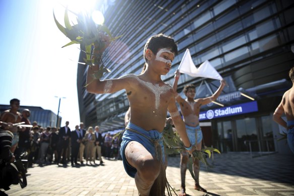 Scenes at the Allianz Stadium open day on Sunday.