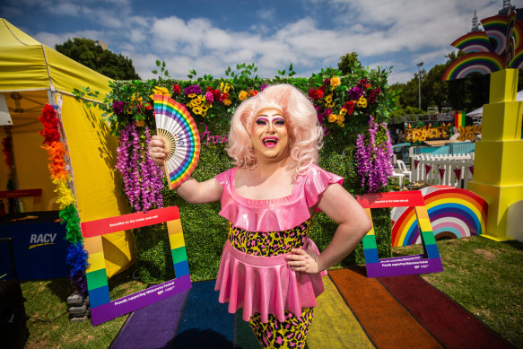 Freida Commitment at the Midsumma Carnival in January.