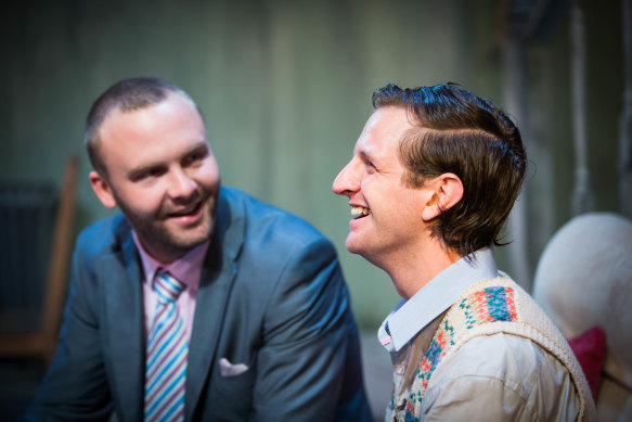 Andrew Henry, left, and Aaron Glenane, who will appear in the live-streamed reading of the play.