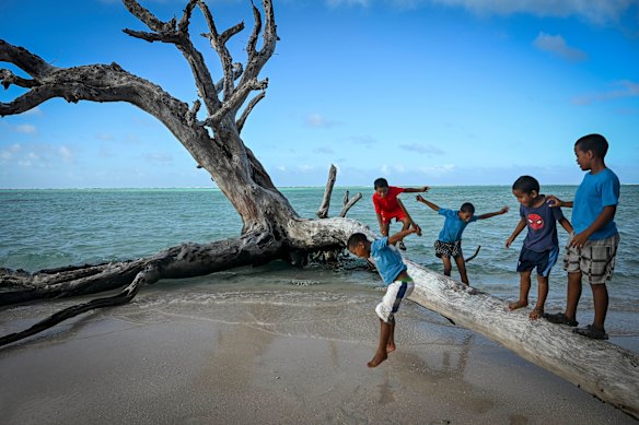 Mejatto is suffering the effects of climate change, including coastal erosion from rising sea levels.