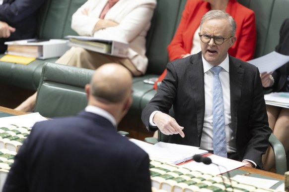 Albanese made a rare personal attack on Dutton’s record of remarks about migrants to Australia.