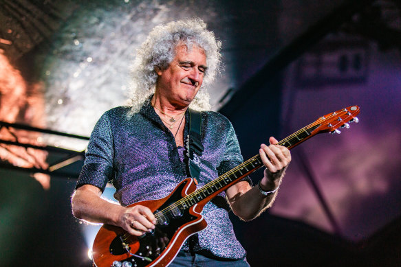 Brian May performs during The Rhapsody Tour in February in Melbourne.