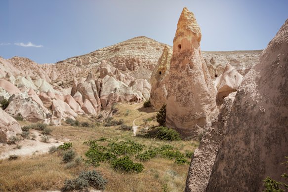 The Meskendir Valley, a buckling lunar landscape of striking rock formations called fairy chimneys.