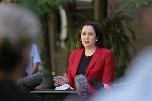 Queensland Premier Annastacia Palaszczuk emerged from her own hotel quarantine on Sunday.