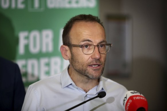 Adam Bandt, leader of the Greens, which made gains during the election.