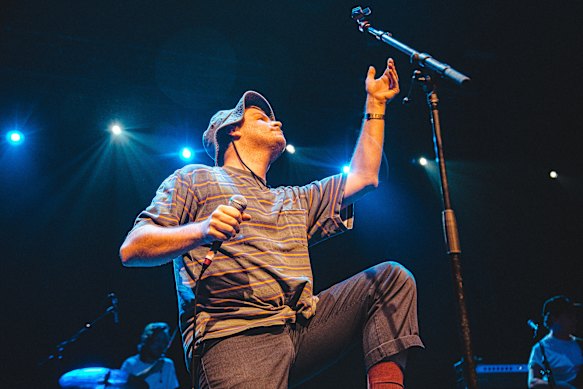 DeMarco, onstage at Melbourne’s Festival Hall during his last Australian tour in February 2020.