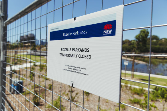 The discovery of asbestos at Rozelle Parklands prompted the park’s closure last year.